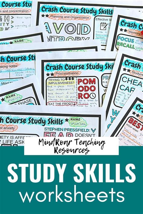 Crash Course Study Skills Worksheets
