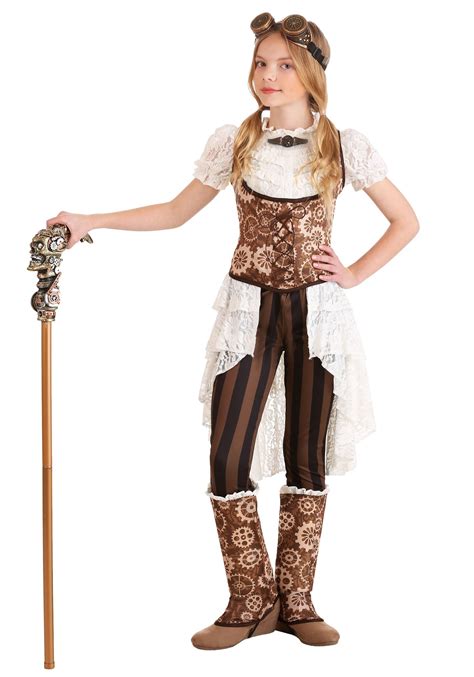 Womens Ladies Steampunk Lady Victorian Era Fancy Dress Costume Outfit