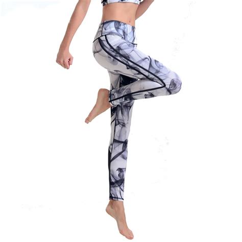Sexy Women Yoga Compression Pants Elastic Tights Female Gym Clothes Spandex Running Tights Women