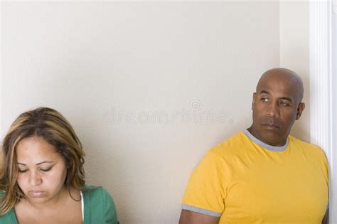 Unhappy Couple Arguing And Having Relationship Problems Stock Image Image Of Upset