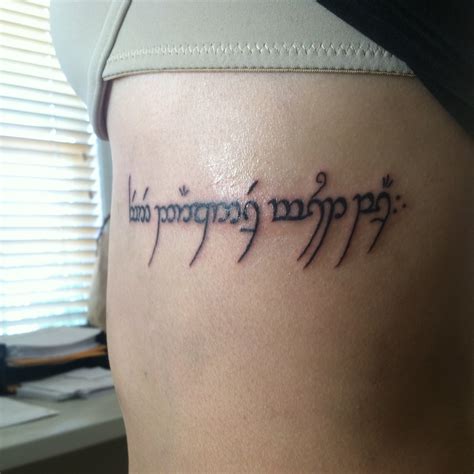 Even Darkness Must Pass In Elvish Script From Lotr Thanks So Much For The New Tattoo John