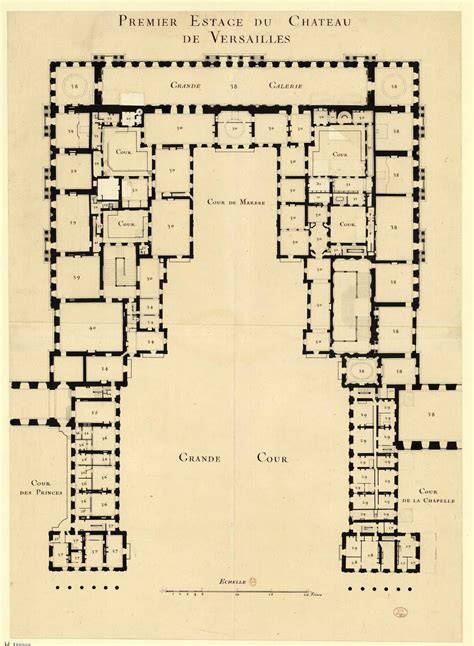 Partial Floor Plan Of The Second Floor Of The Chateau De Versailles