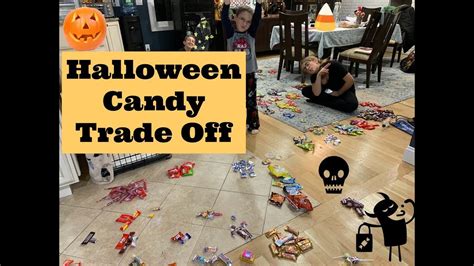 Halloween Candy Trade Party Candy Haul From Trick Or Treating Youtube