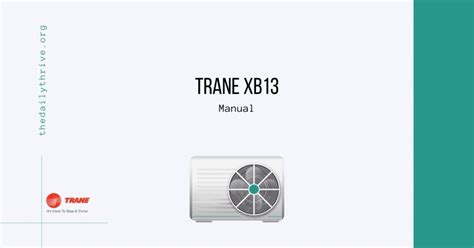 Trane Xb13 Air Conditioner Installation Manual
