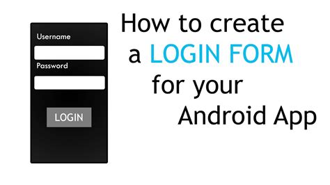 How To Create A Login Form For Your Android App Youtube