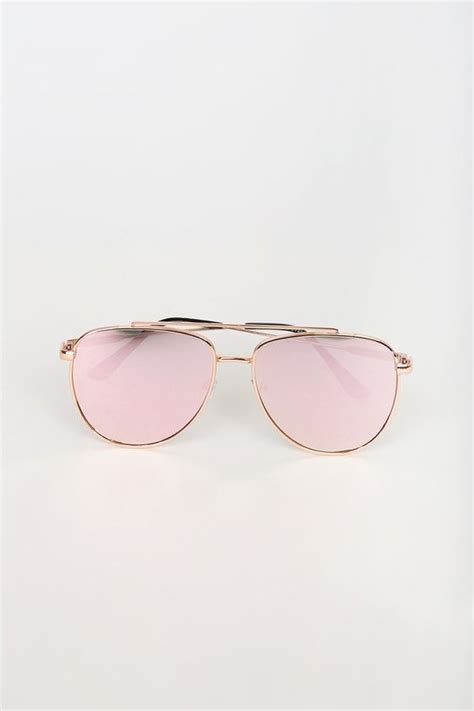 Chiara Rose Gold Mirrored Aviator Sunglasses In 2022 Gold Mirrored Aviator Sunglasses