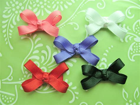 Infant Velcro Hair Bow Set 5 Piece Classic By Sunberryboutique