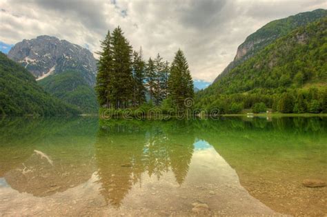 Predil Lake In Italian Alps Stock Image Image Of Cloud Summer 41502827