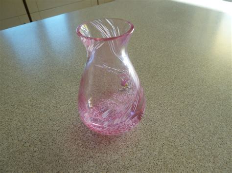 Vintage Caithness Pink Crystal GLASS VASE 4 5 11 25 Cm Etsy