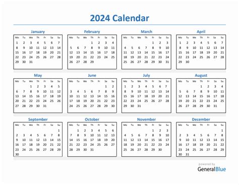 2024 Calendar Monday Start Excel Betta Charlot