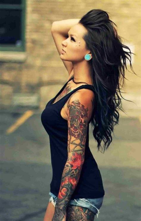 floral tattoo sleeve half sleeve tattoo girl sex female tattoo models female tattoos pin up