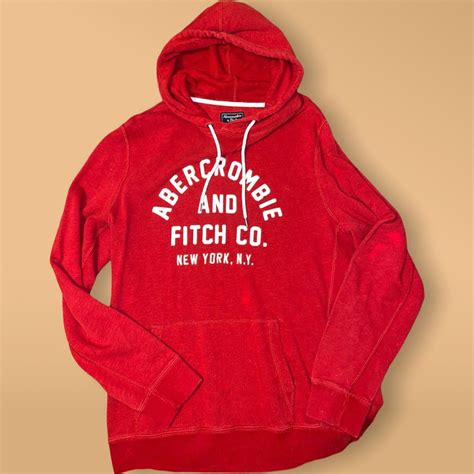 abercrombie and fitch red hoodie nice quality depop