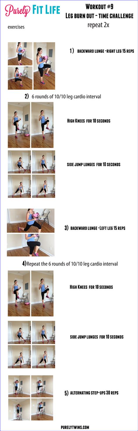 I can't rotate too much on my right leg but i still get a good sweat and i feel much better after this workout. quick leg cardio burner - purelyfitlife workout #9