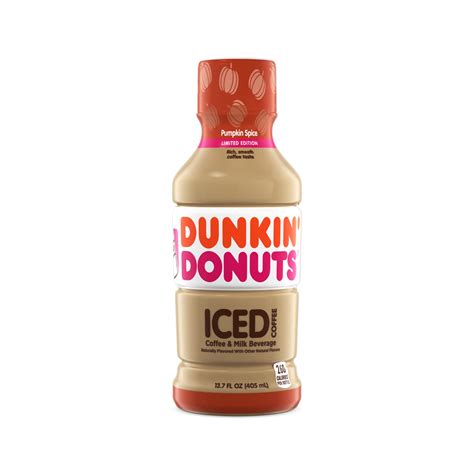 Dunkin Dunkin Donuts Limited Edition Pumpkin Spice Iced Coffee 137 Fl