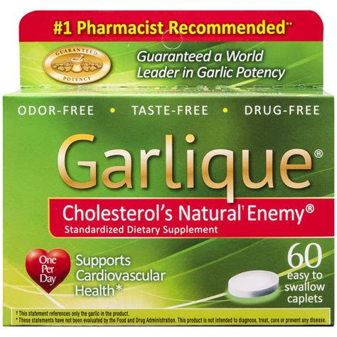 Garlique Garlic Herbal Supplement 60 Count