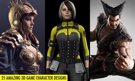 some characters are in different poses for the game character designs