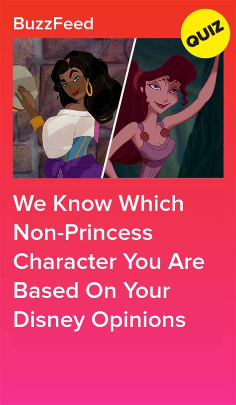 Which Non Princess Character Are You Based On Your Disney Opinions Disney Princess Quiz