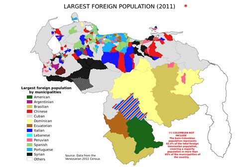 Largest Foreign Population By Municipalities In Venezuela 2011 2000