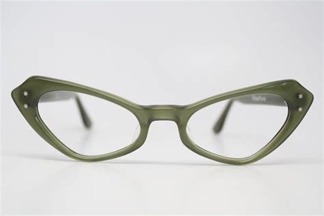 Green Cat Eye Glasses Vintage Cat Eye Frames Nos Etsy Vintage Cat