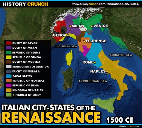 Renaissance City States Map History Crunch History Articles