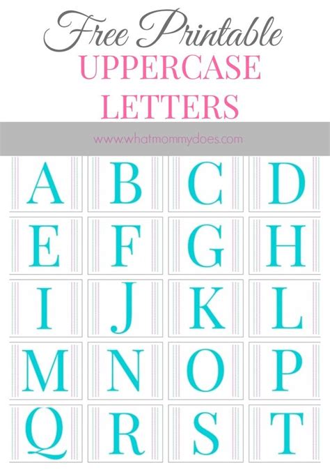 24 Medium Sized Printable Letters Free Coloring Pages