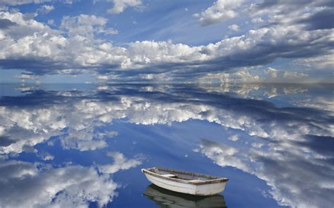 Boat In Clouds Hd Wallpaper
