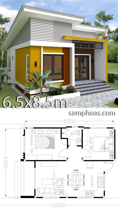 What is this magic i speak having a second master suite with separate bedrooms, baths and closets, while sounding simple, can have a big impact on relieving a variety of. Small Home design Plan 6.5x8.5m with 2 Bedrooms - SamPhoas ...