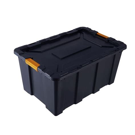 Extra heavy duty all welded 12 ga. Montgomery 100L Black Heavy Duty Storage Container | Bunnings Warehouse | Moving boxes, Moving ...