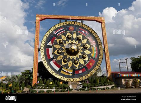 Buddhist Giant Gong In The Temple Wat Tham Khuha Sawan Ubon