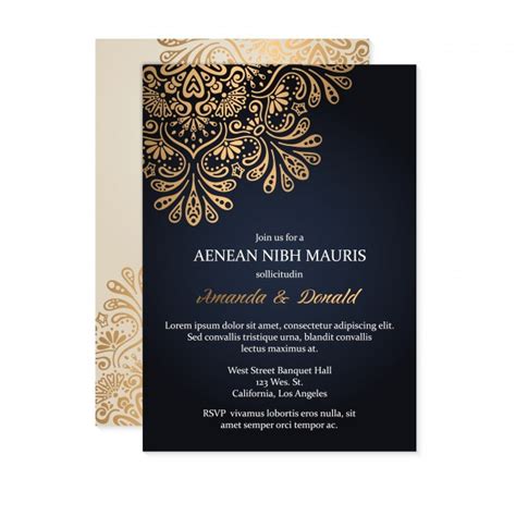 vector luxury wedding invitation