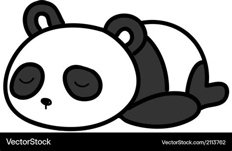 Baby Panda Sleeping Royalty Free Vector Image Vectorstock