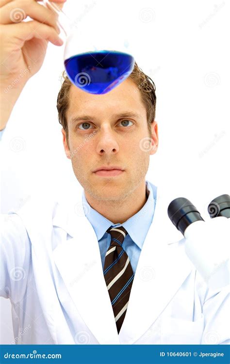 Male Scientist Working In A Lab Stock Image Image Of Action