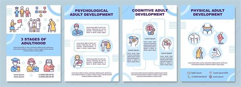 Adulthood Development Brochure Template Infographic Lifecycle Document