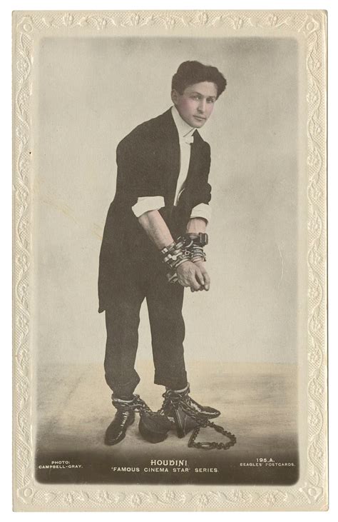 Lot Detail Houdini Harry Erik Weisz 1874 1926 Tinted Real Photo