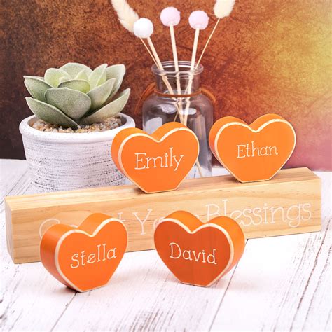 Personalized Name Heart Ornaments Home Decor Getnamenecklace