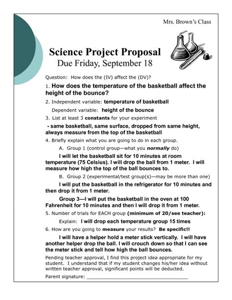Bad Proposal Example Science Project Proposal English