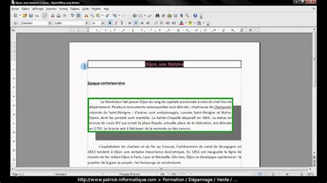 Tuto Encadrer du texte et mettre des bordures de page (Writer 3) - YouTube