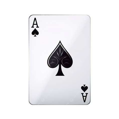 Ace Spade Playing Card 3d Ace Card Diamond Png Transparent Image And