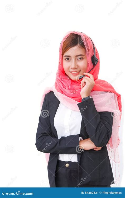 Beautiful Young Asian Female Customer Service Repres Stock Image