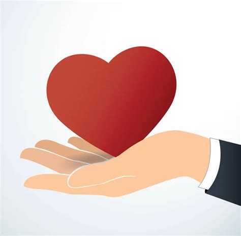Hand Holding The Heart Vector Stock Vector Image By ©hsantimagmail