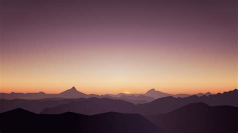 1366x768 Calm Sunset Mountains 1366x768 Resolution Wallpaper Hd Nature