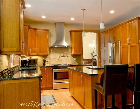 Cabinets are amazing quality and beautiful. kitchen natural fire cabinets, natural fir wood floors ...