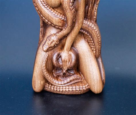 Lilith Wiccan Altar Sumerian Inanna Goddess Sculpture Wooden Etsy