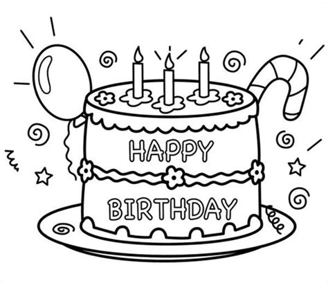 Free printable happy birthday coloring pages. 9+ Happy Birthday Coloring Pages - Free PSD, JPG, Gif ...