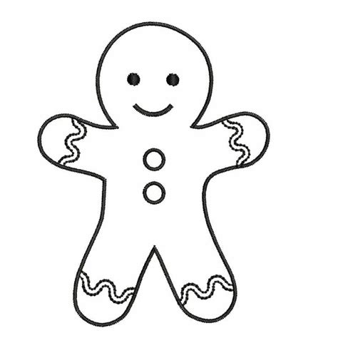 Gingerbread Man Outline SVG