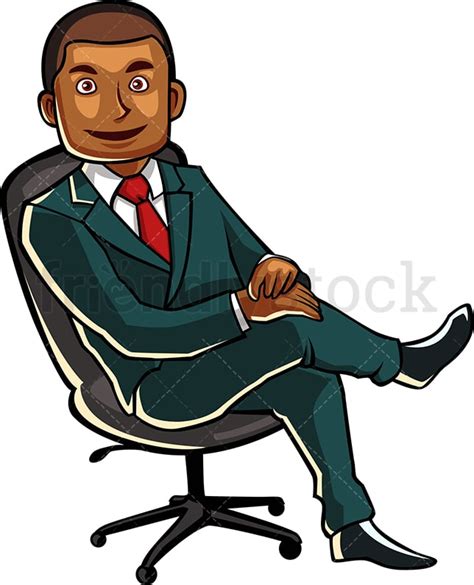 Person Sitting On A Chair Cartoon