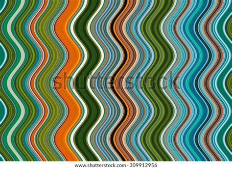 Colorful Wavy Stripes Pattern Vertical Curvy Stock Illustration 309912956