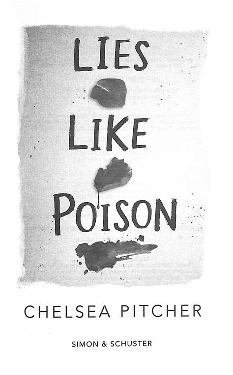 Lies Like Poison By Pitcher Chelsea 9781471193149 Brownsbfs