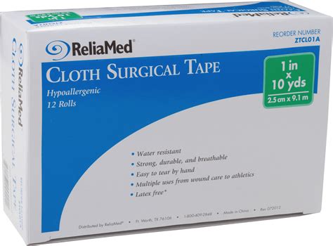 Rl1 Reliamed Cloth Surgical Tape 1 X 10 Yds Tape Cloth Tape 10