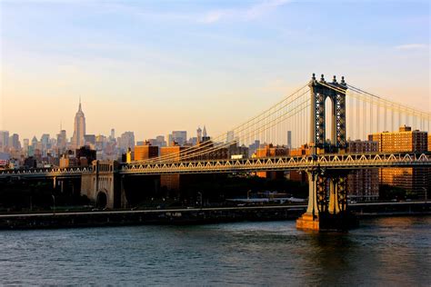 Manhattan Bridge And New York Skyline At Sunset Smithsonian Photo